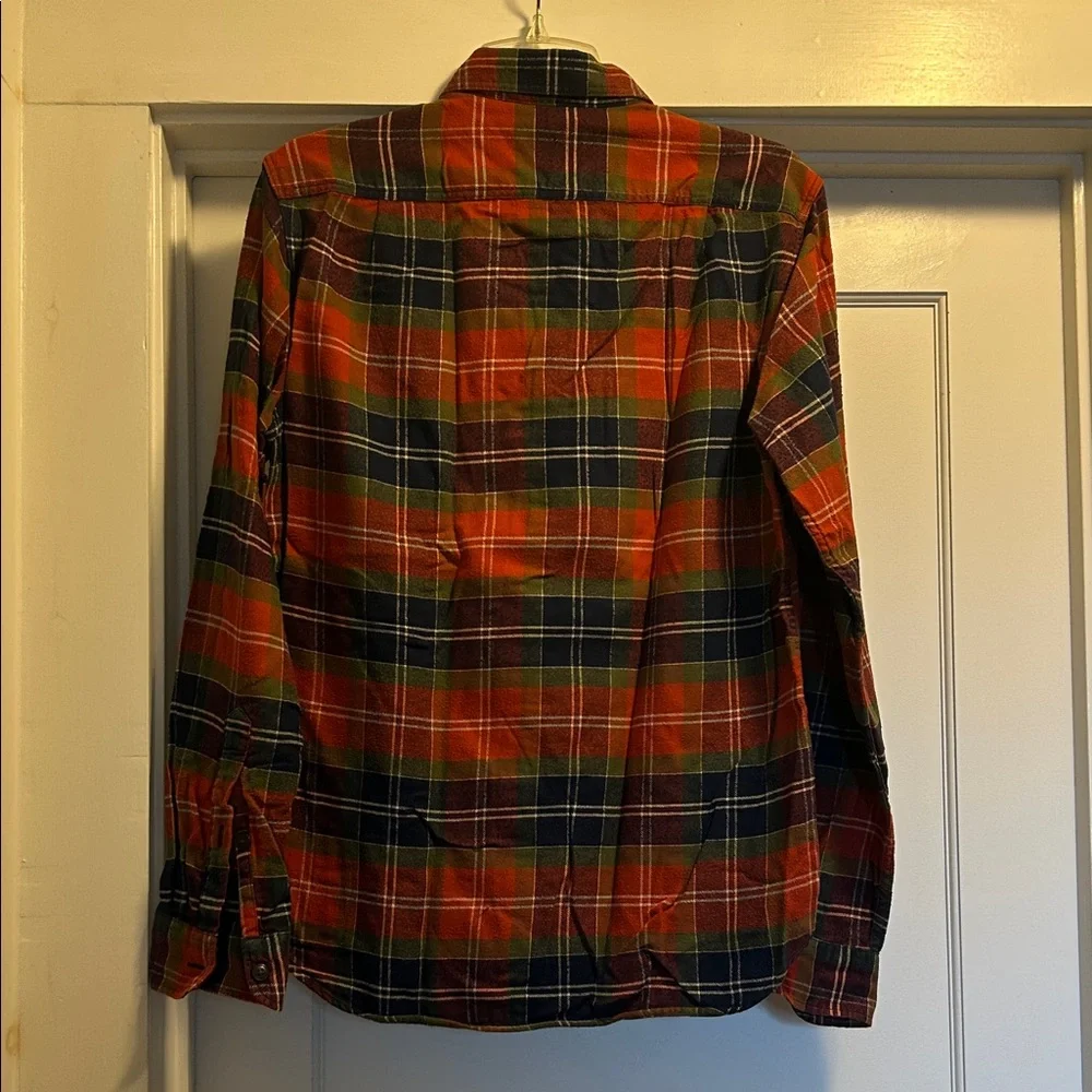 J. Crew Mercantile Men's Red Plaid Cotton Button Down Shirt - Size Small